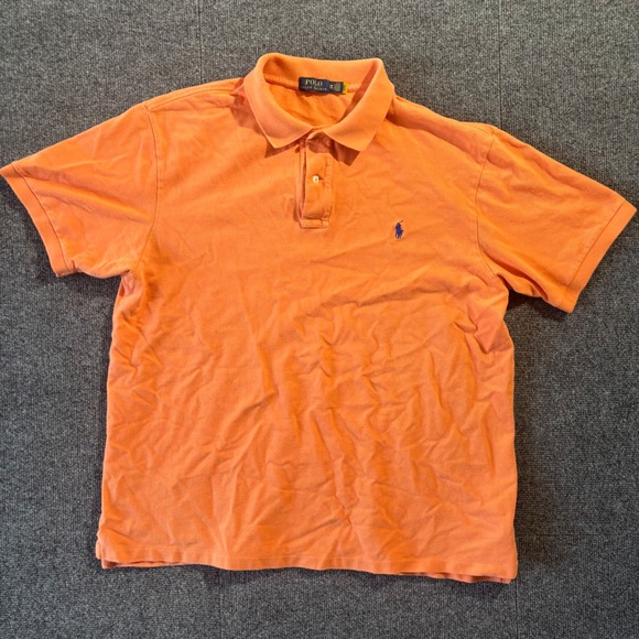 Polo Ralph Lauren Other - Polo Ralph Lauren Mens Orange Short Sleeve Pique Polo Shirt Big & Tall 1XB